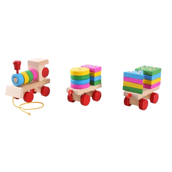 Juguete de bloques de construcción con forma de tren de madera Juguete de entrenamiento de aprendizaje temprano para bebés, Train Shape