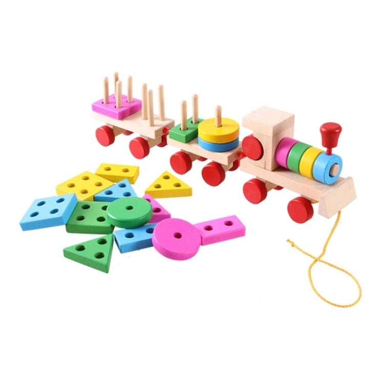 Juguete de bloques de construcción con forma de tren de madera Juguete de entrenamiento de aprendizaje temprano para bebés, Train Shape