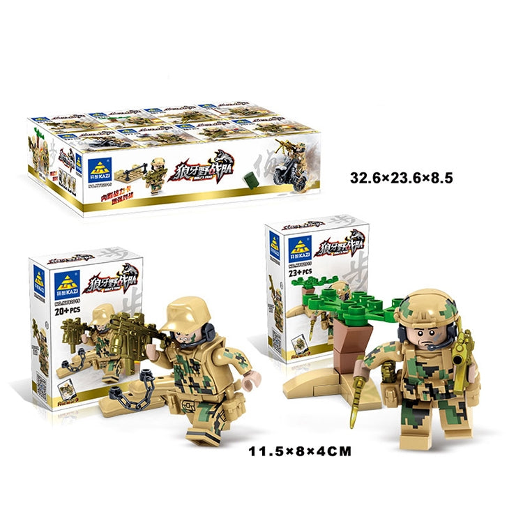 KAZI Wolf Fang Field Team Building Block Juguetes educativos, rango de edad: 6 años arriba, 82015