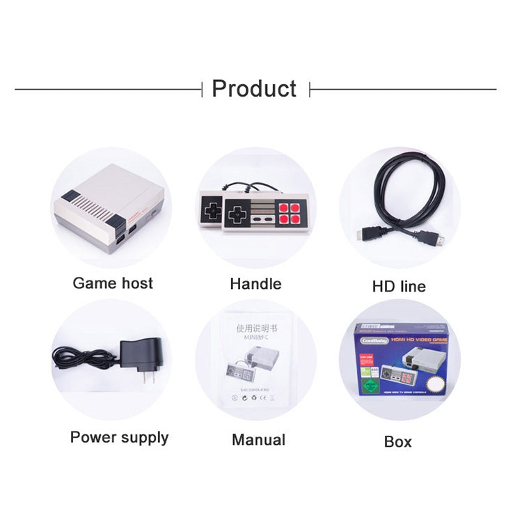 Consola de videojuegos Retro Classic TV Mini HDMI HD, 600 juegos incorporados, 600 Games(EU Plug), 600 Games(US Plug)