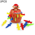 2 PCS Tricky Toys The Pirates Uncle Insert Sword Barrel Juego de mesa, Pirate Barrel