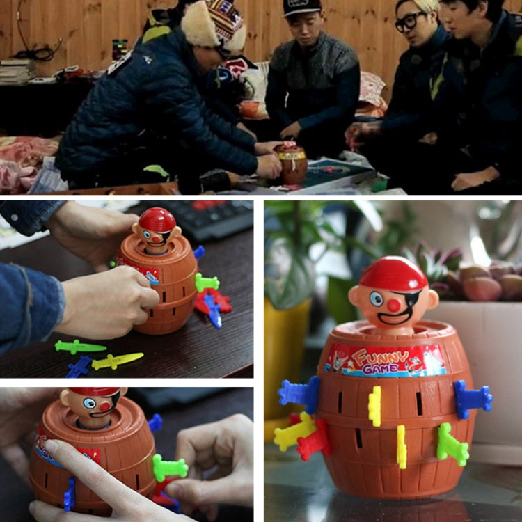 2 PCS Tricky Toys The Pirates Uncle Insert Sword Barrel Juego de mesa, Pirate Barrel