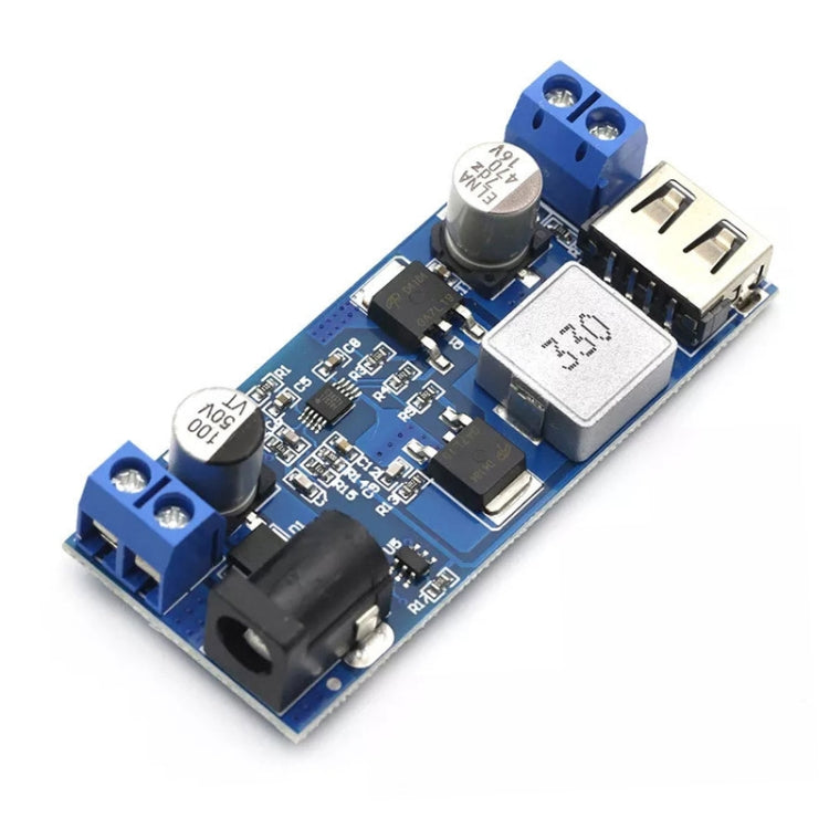 Convertidor de potencia reductor DC 24V/12V a 5V 5A Módulo de reducción de voltaje de carga USB