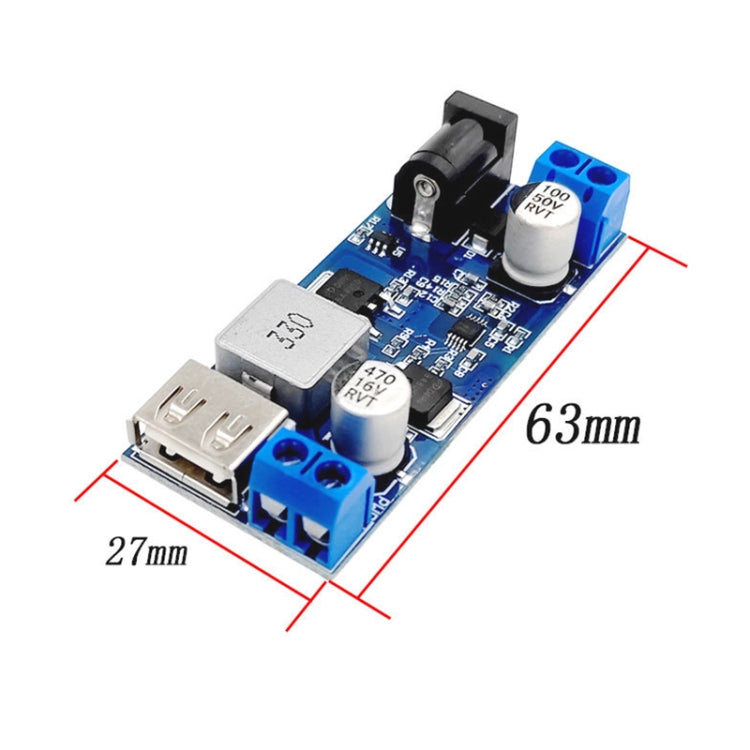 Convertidor de potencia reductor DC 24V/12V a 5V 5A Módulo de reducción de voltaje de carga USB