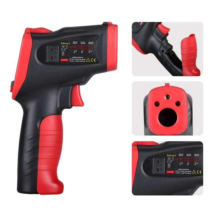 Wintact WT323A -50 grados C ~ 650 grados C Termómetro infrarrojo digital portátil sin contacto para exteriores, WT323A