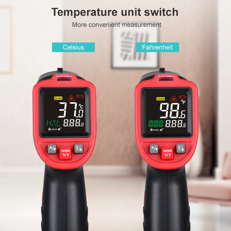 Wintact WT323A -50 grados C ~ 650 grados C Termómetro infrarrojo digital portátil sin contacto para exteriores, WT323A