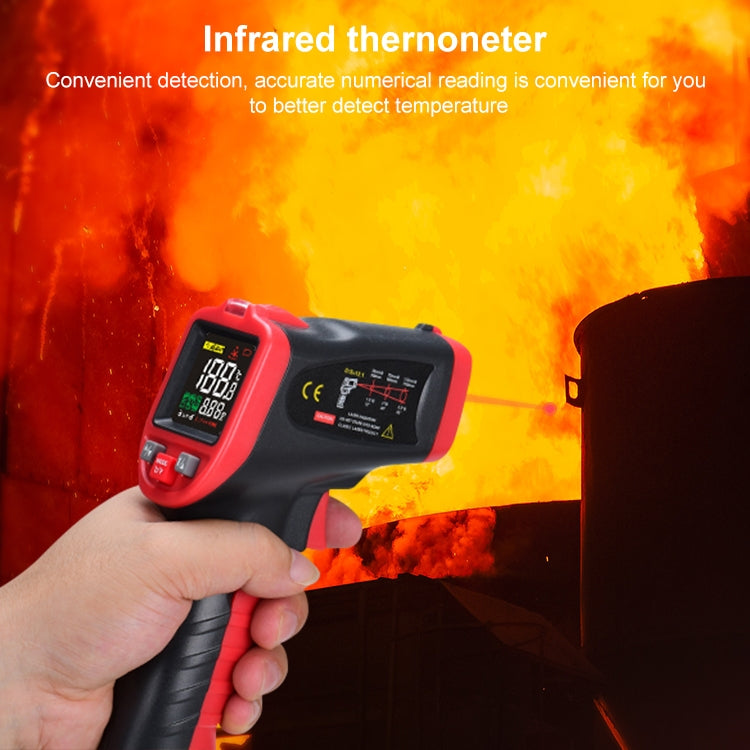 Wintact WT323A -50 grados C ~ 650 grados C Termómetro infrarrojo digital portátil sin contacto para exteriores, WT323A