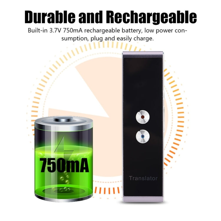 T8 + traductor de voz inteligente portátil viaje de negocios inteligente en tiempo Real AI traductor máquina de traducción 40 idiomas traductor, T8+