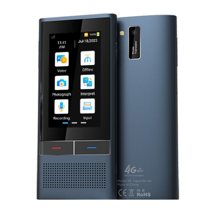 Boeleo BF301(W1 3.0) Traductor de voz inteligente con pantalla de 2,8 pulgadas para viajes de negocios 1GB + 8GB Compatible con 117 idiomas Intertraducción
