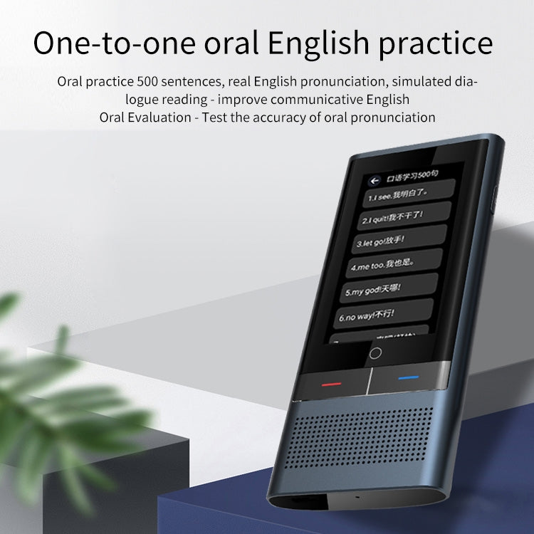 Boeleo BF301(W1 3.0) Traductor de voz inteligente con pantalla de 2,8 pulgadas para viajes de negocios 1GB + 8GB Compatible con 117 idiomas Intertraducción