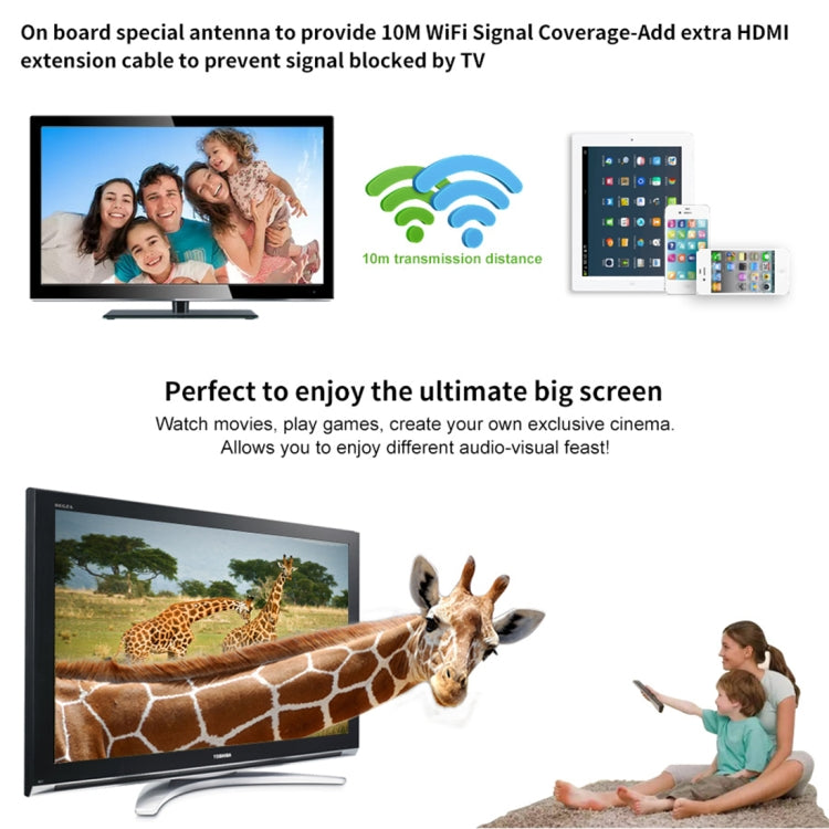AnyCast M2 Plus Wireless WiFi Display Dongle Receiver Airplay Miracast DLNA 1080P HDMI TV Stick para iPhone, Samsung y otros teléfonos inteligentes Android, M2 Plus