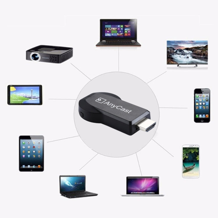 AnyCast M2 Plus Wireless WiFi Display Dongle Receiver Airplay Miracast DLNA 1080P HDMI TV Stick para iPhone, Samsung y otros teléfonos inteligentes Android, M2 Plus