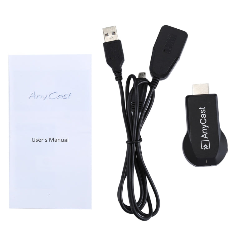 AnyCast M2 Plus Wireless WiFi Display Dongle Receiver Airplay Miracast DLNA 1080P HDMI TV Stick para iPhone, Samsung y otros teléfonos inteligentes Android, M2 Plus