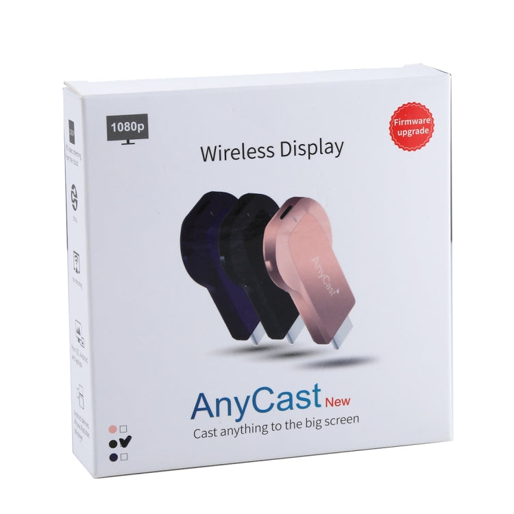 AnyCast M2 Plus Wireless WiFi Display Dongle Receiver Airplay Miracast DLNA 1080P HDMI TV Stick para iPhone, Samsung y otros teléfonos inteligentes Android, M2 Plus