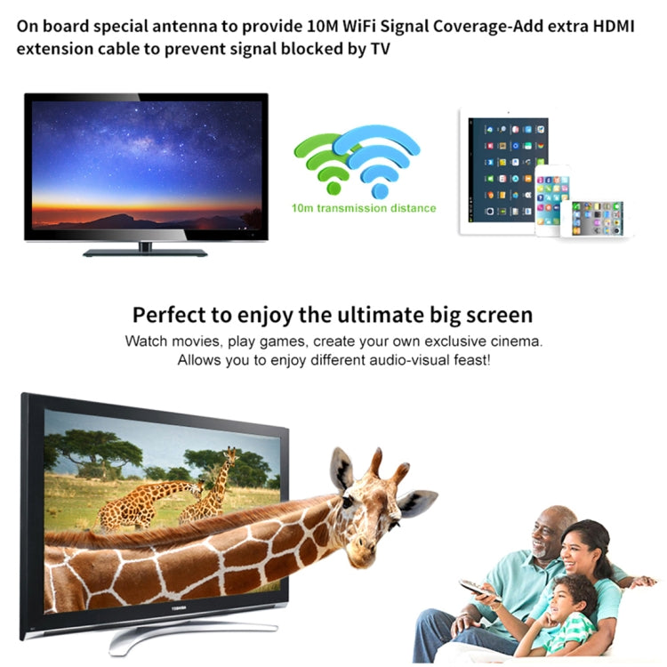 AnyCast M4 Plus Wireless WiFi Display Dongle Receiver Airplay Miracast DLNA 1080P HDMI TV Stick para iPhone, Samsung y otros teléfonos inteligentes Android, M4 Plus