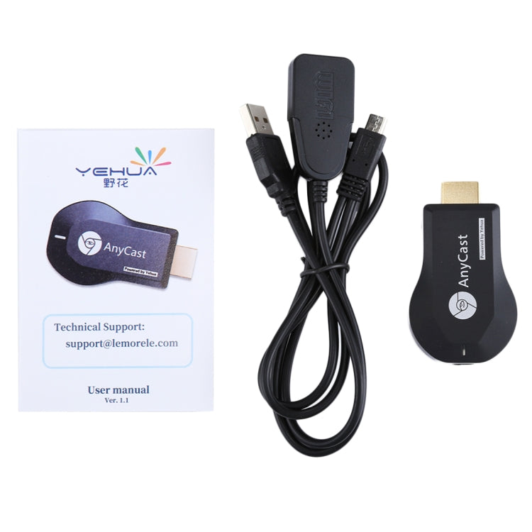 AnyCast M4 Plus Wireless WiFi Display Dongle Receiver Airplay Miracast DLNA 1080P HDMI TV Stick para iPhone, Samsung y otros teléfonos inteligentes Android, M4 Plus