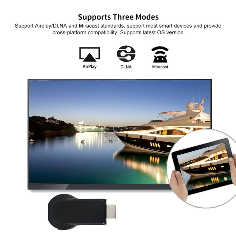 AnyCast M4 Plus Wireless WiFi Display Dongle Receiver Airplay Miracast DLNA 1080P HDMI TV Stick para iPhone, Samsung y otros teléfonos inteligentes Android, M4 Plus
