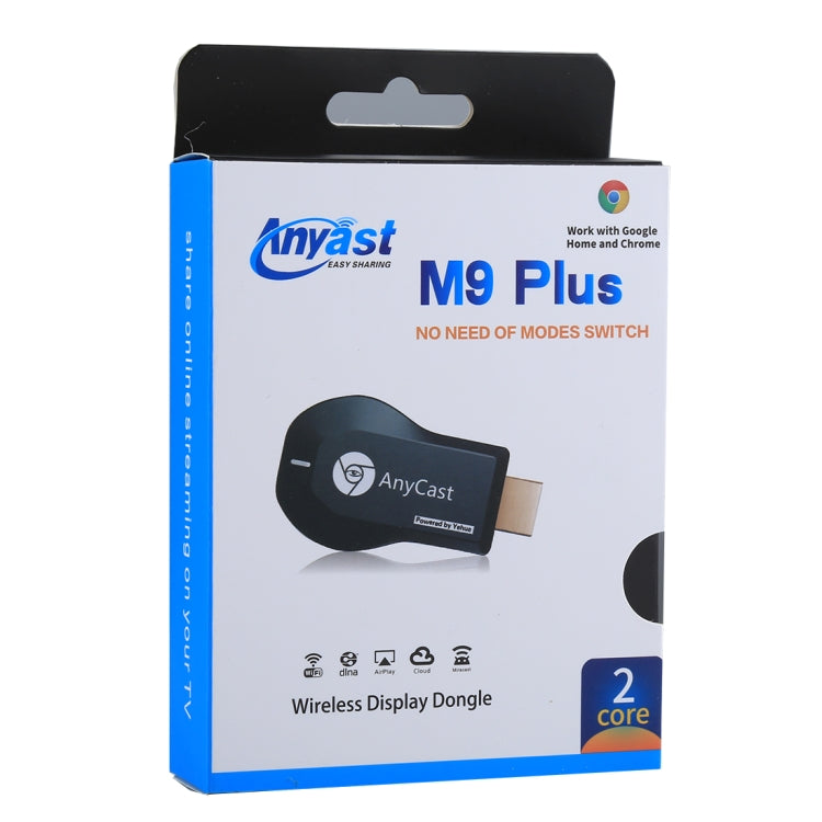AnyCast M9 Plus Wireless WiFi Display Dongle Receiver Airplay Miracast DLNA 1080P HDMI TV Stick para iPhone, Samsung y otros teléfonos inteligentes Android, M9 Plus