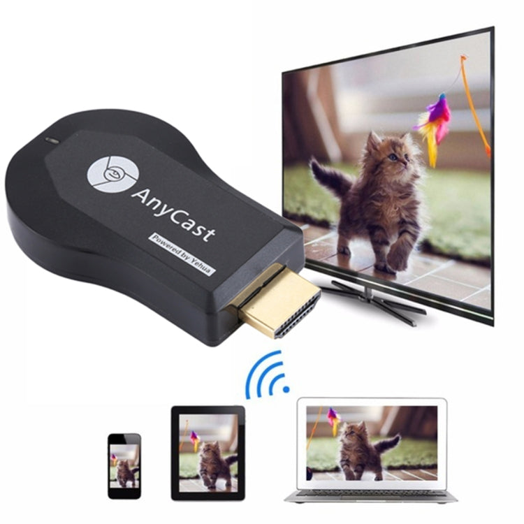 AnyCast M9 Plus Wireless WiFi Display Dongle Receiver Airplay Miracast DLNA 1080P HDMI TV Stick para iPhone, Samsung y otros teléfonos inteligentes Android, M9 Plus