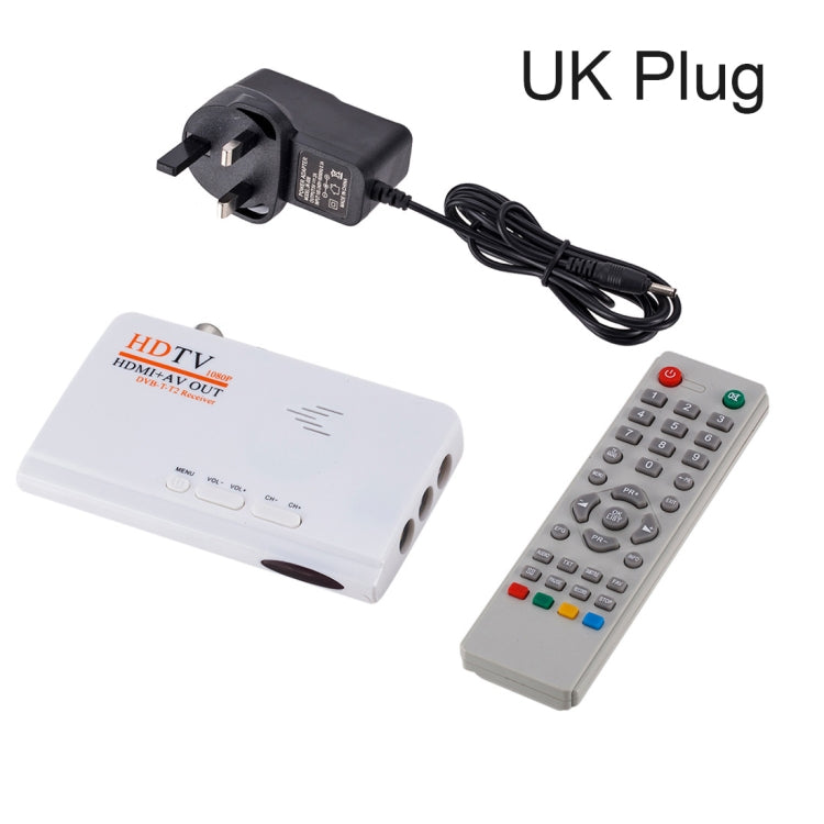 HDMI + salida AV 1080P receptor de satélite Digital HD TV DVB-T-T2 TV Box sintonizador AV convertidor combinado con Control remoto, soporte MPEG4