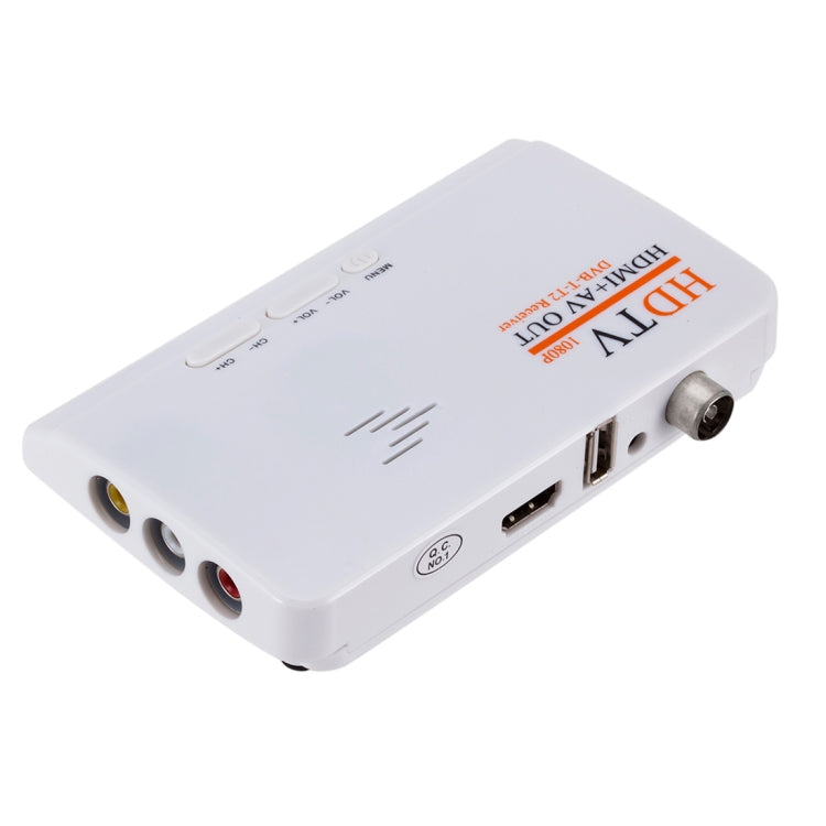 HDMI + salida AV 1080P receptor de satélite Digital HD TV DVB-T-T2 TV Box sintonizador AV convertidor combinado con Control remoto, soporte MPEG4