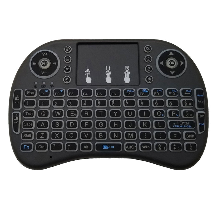 Idioma de soporte: Italia i8 Air Mouse Teclado retroiluminado inalámbrico con panel táctil para Android TV Box y Smart TV y PC Tablet y Xbox360 y PS3 y HTPC/IPTV, Italy