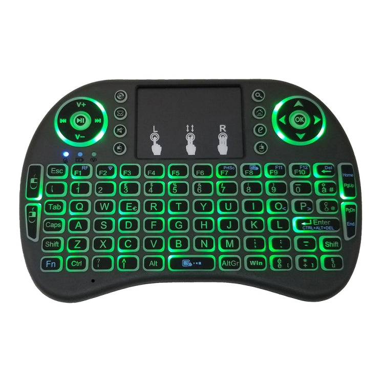 Idioma de soporte: Italia i8 Air Mouse Teclado retroiluminado inalámbrico con panel táctil para Android TV Box y Smart TV y PC Tablet y Xbox360 y PS3 y HTPC/IPTV, Italy