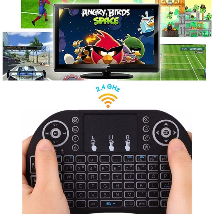 Idioma de soporte: teclado inalámbrico árabe i8 Air Mouse con panel táctil para Android TV Box y Smart TV y PC Tablet y Xbox360 y PS3 y HTPC/IPTV
