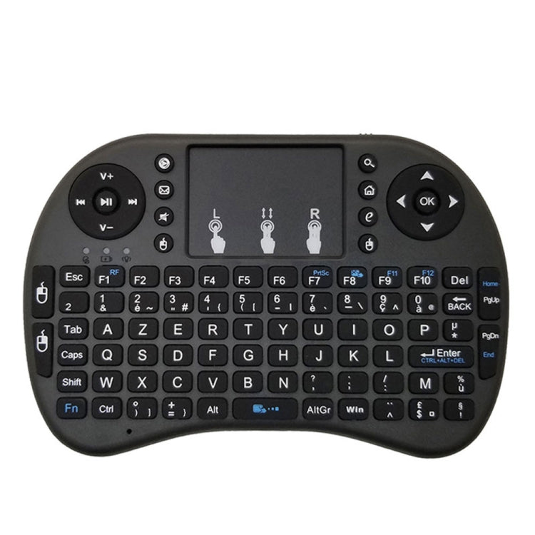 Idioma de soporte: teclado inalámbrico francés i8 Air Mouse con panel táctil para Android TV Box y Smart TV y PC Tablet y Xbox360 y PS3 y HTPC/IPTV, French