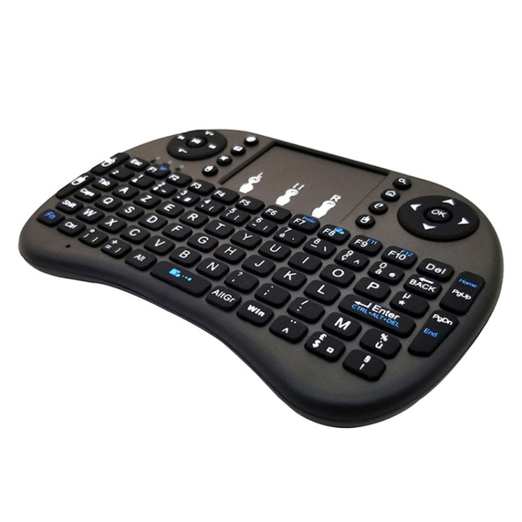 Idioma de soporte: teclado inalámbrico francés i8 Air Mouse con panel táctil para Android TV Box y Smart TV y PC Tablet y Xbox360 y PS3 y HTPC/IPTV, French
