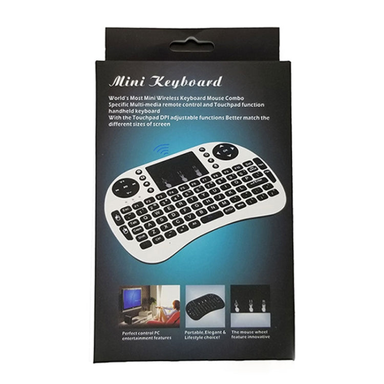 Idioma de soporte: teclado inalámbrico francés i8 Air Mouse con panel táctil para Android TV Box y Smart TV y PC Tablet y Xbox360 y PS3 y HTPC/IPTV, French