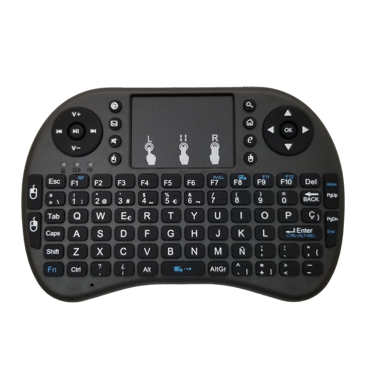 Idioma de soporte: Teclado inalámbrico español i8 Air Mouse con panel táctil para Android TV Box, Smart TV, PC Tablet, Xbox360, PS3, HTPC/IPTV, Spanish
