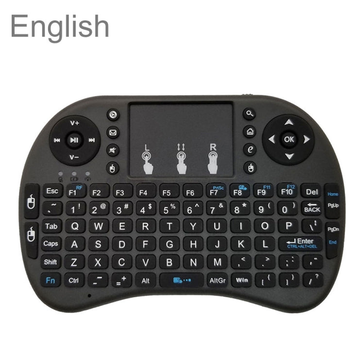Idioma de soporte: Inglés i8 Air Mouse Teclado inalámbrico con panel táctil para Android TV Box y Smart TV y PC Tablet y Xbox360 y PS3 y HTPC/IPTV, English