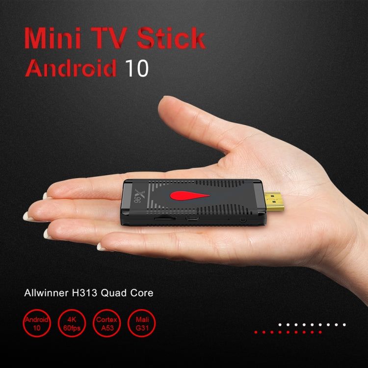Mini TV Stick X96 S400 Android 10,0, Allwinner H313 Quad Core ARM Cortex A53, 2GB + 16GB, compatible con WiFi, HDMI, tarjeta TF, USB, 2GB+16GB