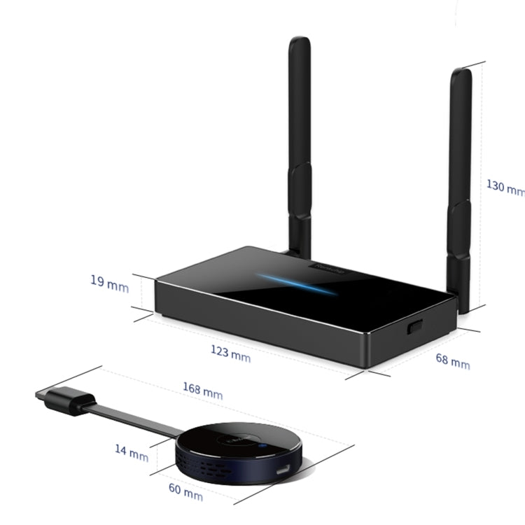Z2 Wireless HDMI Display Display Dongle Receptor + Kit de transmisor, Receiver + Transmitter