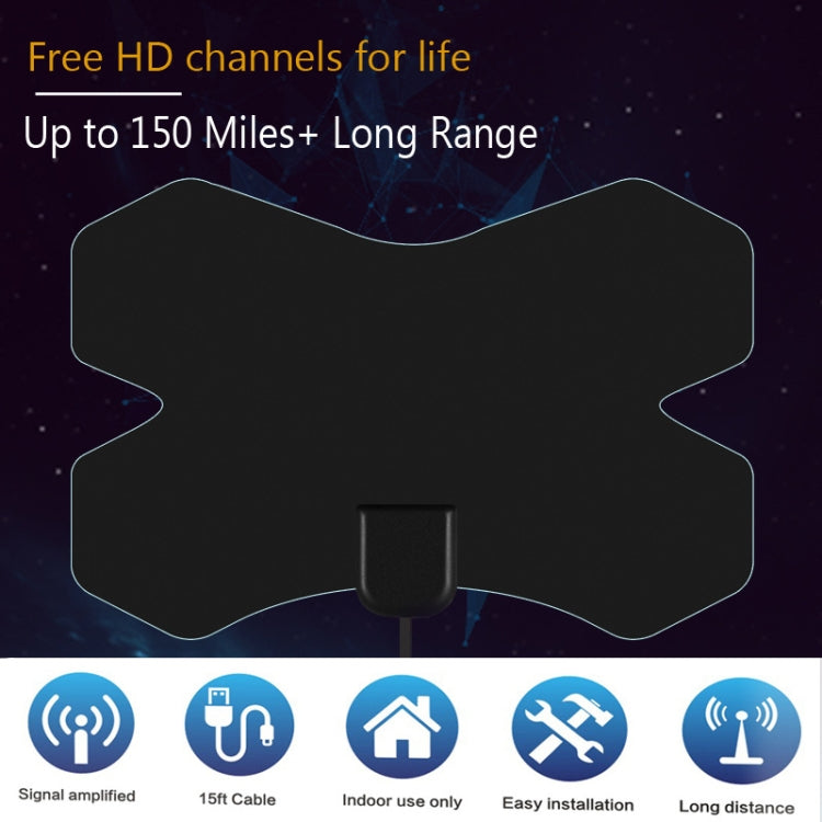 MYC-HDTV050 X Shield 25dB 4K HDTV Antena, rango de recepción: 150 millas, MYC-HDTV050