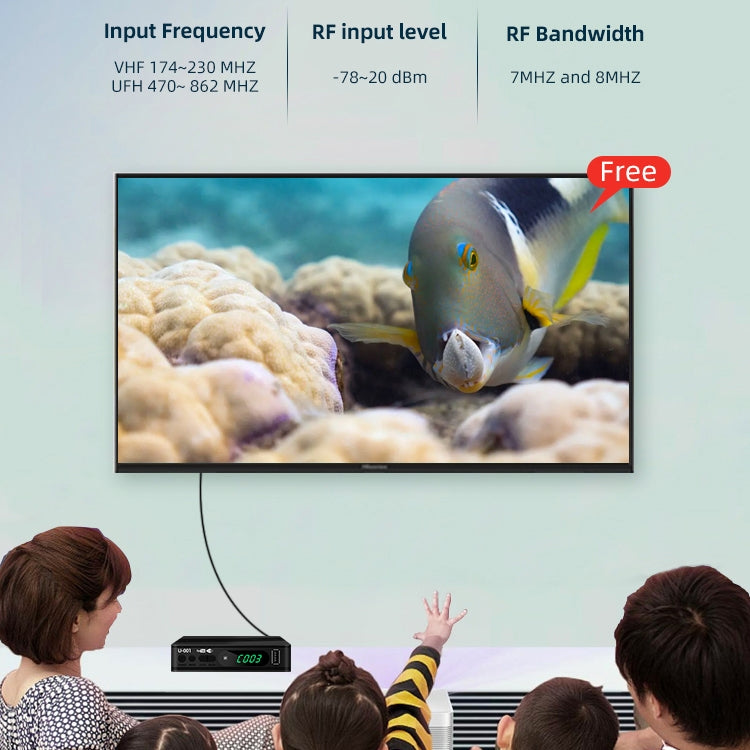 Decodificador receptor T15-T2 1080P Full HD DVB-TC/C, enchufe de la UE