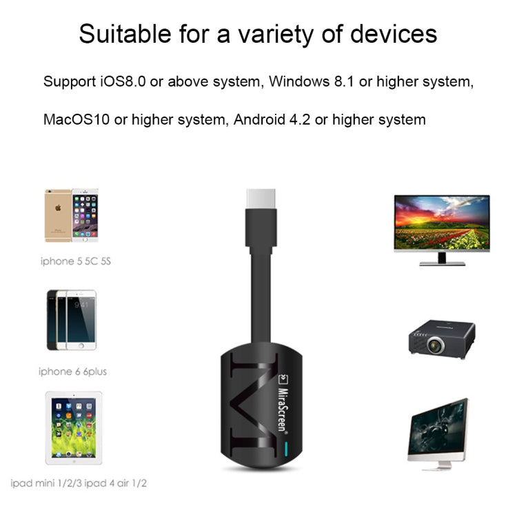 MiraScreen G4 Dongle HDMI inalámbrico HD 1080P TV Stick WiFi Reproductor multimedia Miracast, G4
