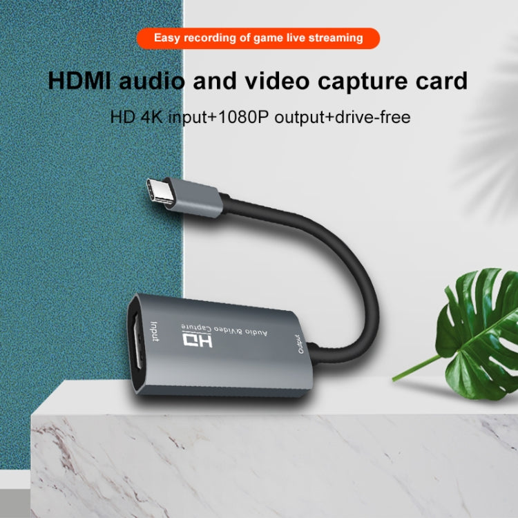 Caja de captura de audio y video Z29A HDMI hembra a USB-C / Type-C macho, Z29A