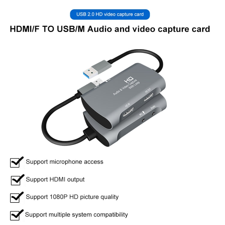 Caja de captura de video Z30 HDMI hembra + micrófono a HDMI hembra + audio + USB 2.0, Z30