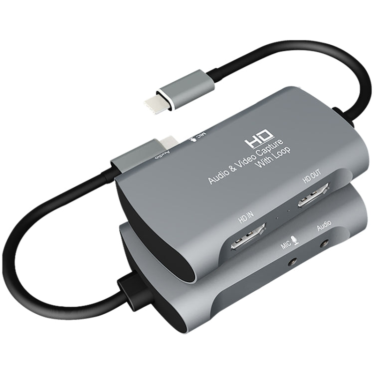 Z30A HDMI Hembra + Micrófono a HDMI Hembra + Audio + USB-C / Caja de Captura de Video Tipo-C, Z30A