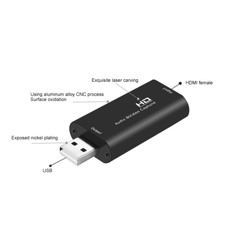 Caja adaptadora de captura de audio y video Z32 HDMI hembra a HDMI hembra, Z32