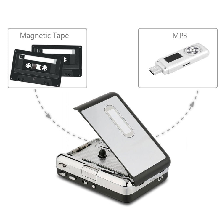 Convertidor de cinta de casete USB a MP3 Captura de audio Reproductor de música, Tape to MP3
