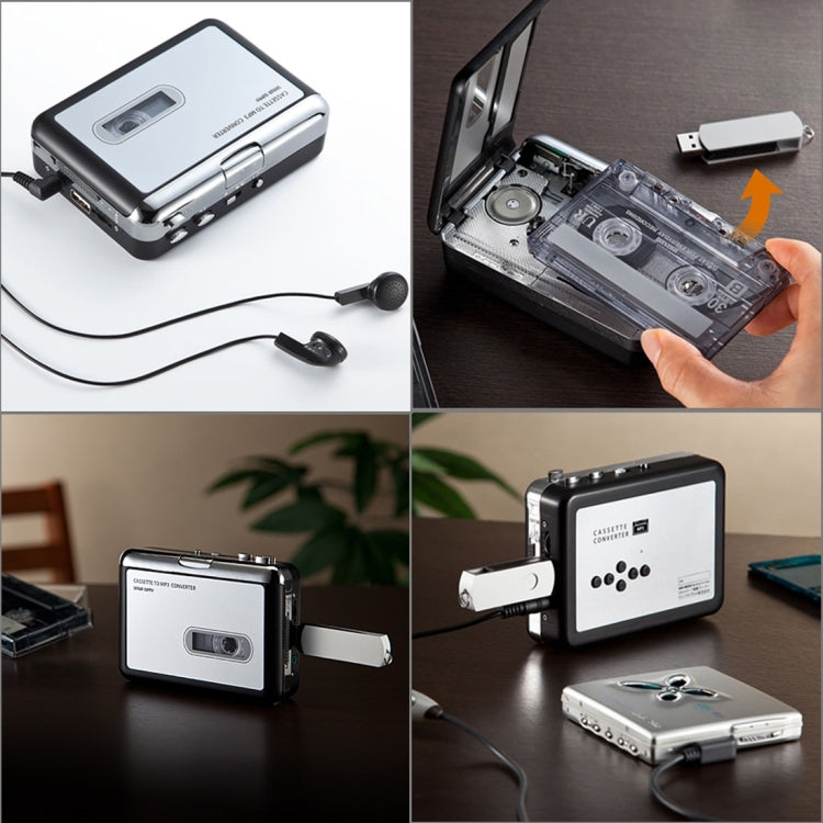 Convertidor de cinta de casete USB a MP3 Captura de audio Reproductor de música, Tape to MP3