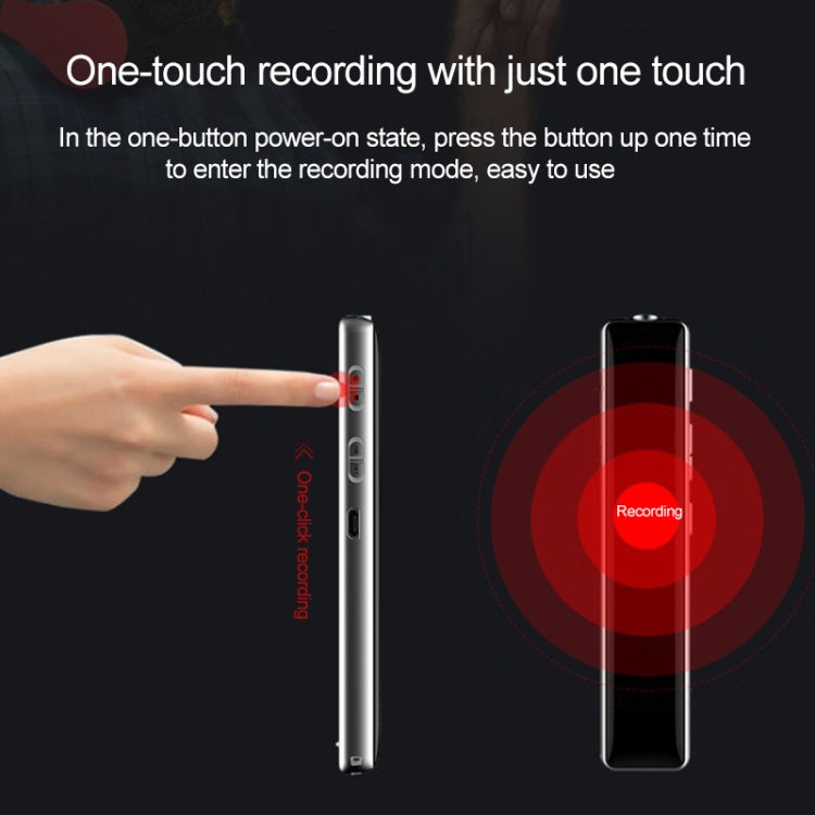 Q33 Reproducción externa MP3 Control de voz Pluma de grabación de reducción de ruido de alta definición, 4G, compatible con protección de contraseña y grabación con un solo toque, 4G