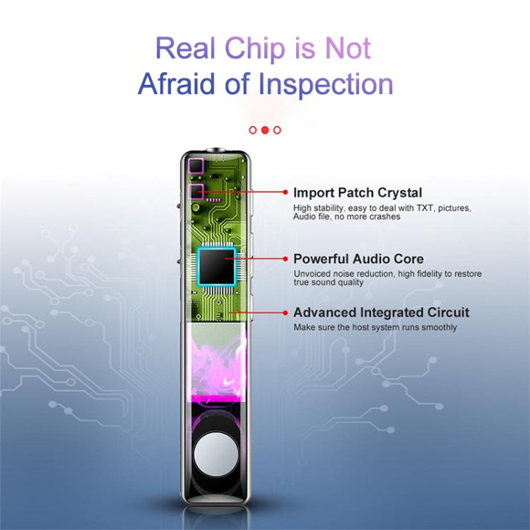 Q33 Reproducción externa MP3 Control de voz Pluma de grabación de reducción de ruido de alta definición, 8G, compatible con protección de contraseña y grabación de un solo toque, 8G