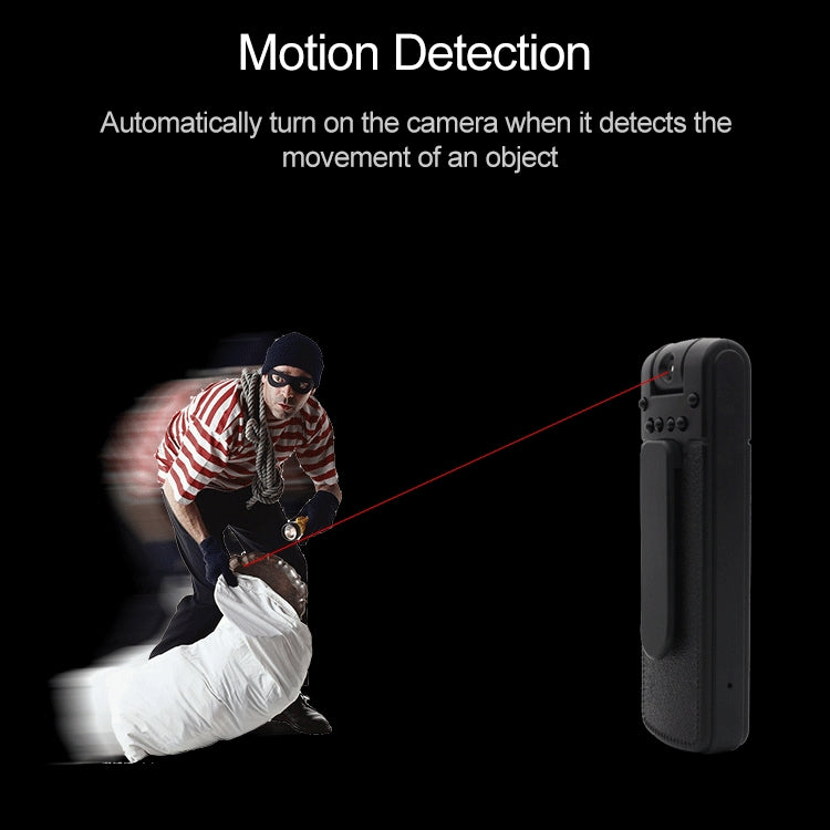 B18 Back Clip Design 1080P HD Camera Recording Pen, admite detección de movimiento / visión nocturna por infrarrojos / cámara de rotación de 180 grados / tarjeta TF