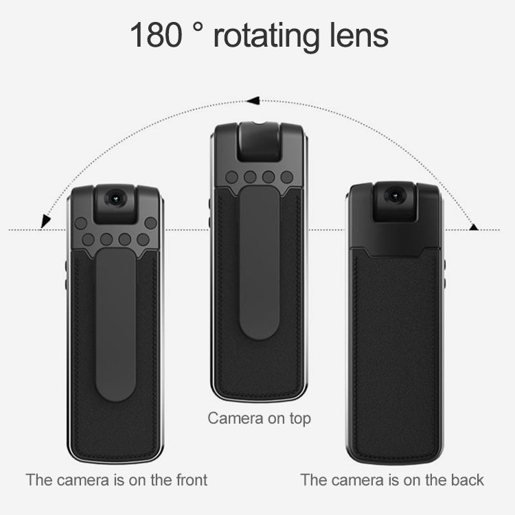 B18 Back Clip Design 1080P HD Camera Recording Pen, admite detección de movimiento / visión nocturna por infrarrojos / cámara de rotación de 180 grados / tarjeta TF
