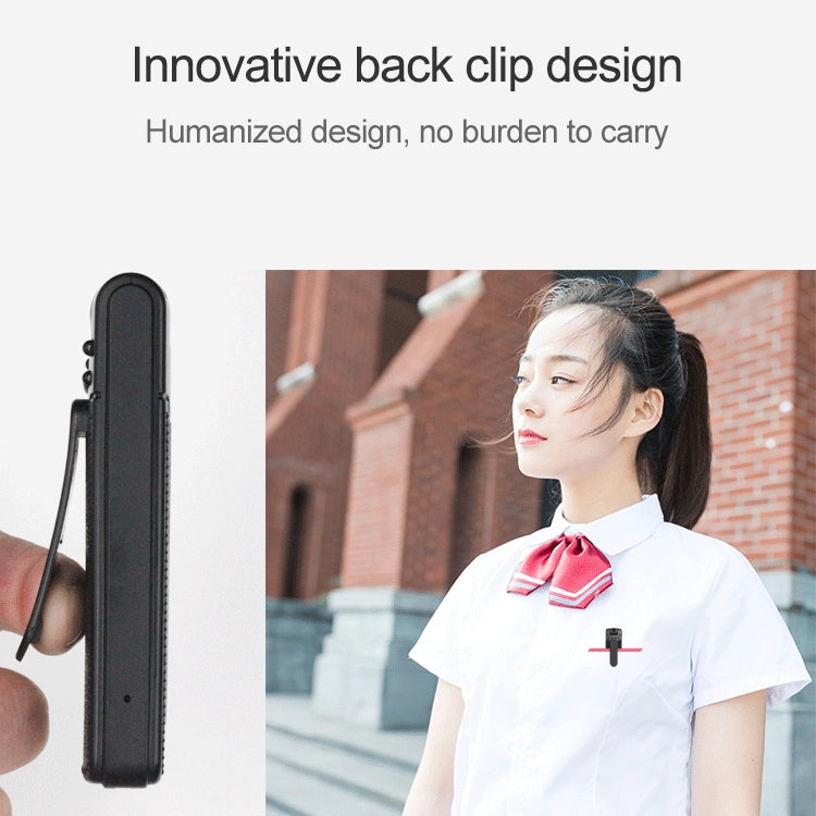 B18 Back Clip Design 1080P HD Camera Recording Pen, admite detección de movimiento / visión nocturna por infrarrojos / cámara de rotación de 180 grados / tarjeta TF