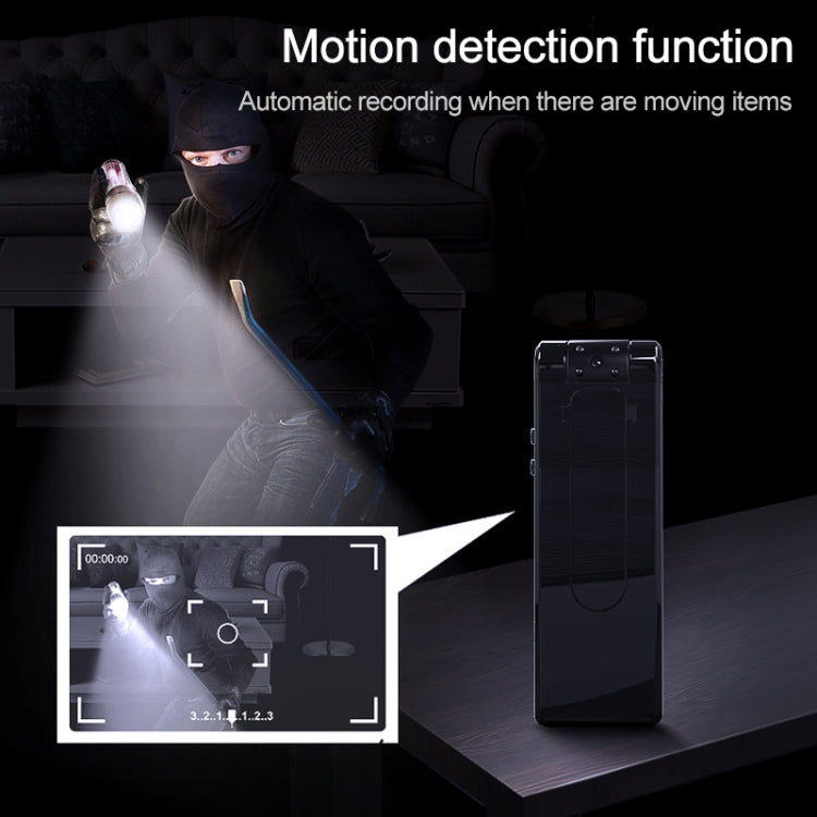 B19 Back Clip Design 1080P HD Camera Video Recorder, admite detección de movimiento / visión nocturna por infrarrojos / cámara de rotación de 180 grados / tarjeta TF / OTG
